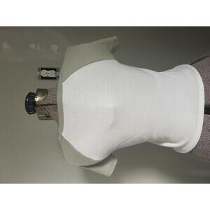 John Galt White and Green Women's Crop Top Small